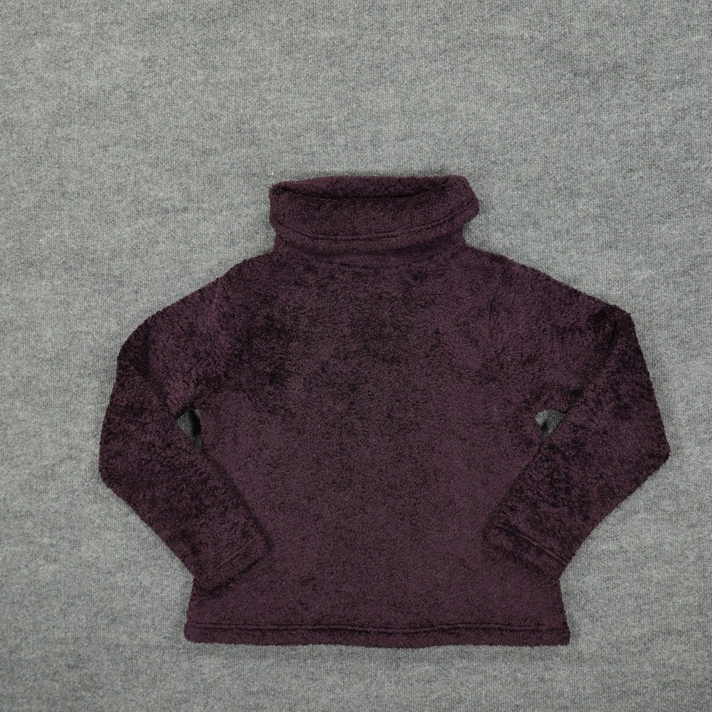 Cabela's Sweater Womens Large Purple High Pile Fleece Turtleneck Pullover Cozy